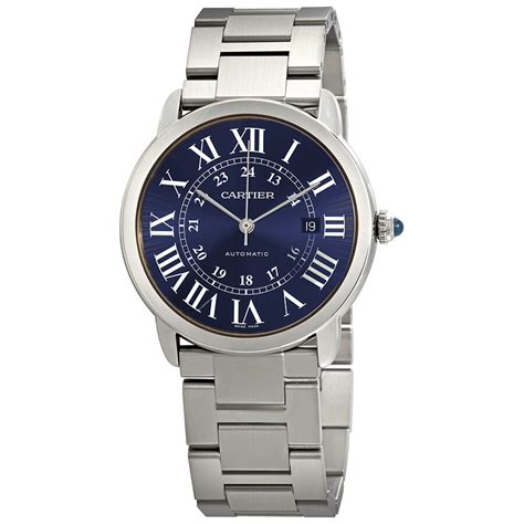 cartier ronde solo blue steel bracelet|ronde louis cartier solo.